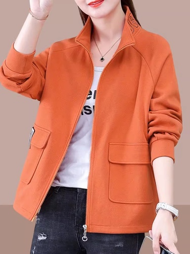 拉鍊棉質上衣女士短外套 PW35610